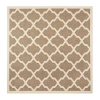Safavieh Courtyard Collection Bailey Geometric Indoor/outdoor Square Area Rug In Brown