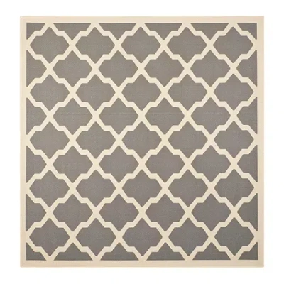 Safavieh Courtyard Collection Bailey Geometric Indoor/outdoor Square Area Rug In Multi