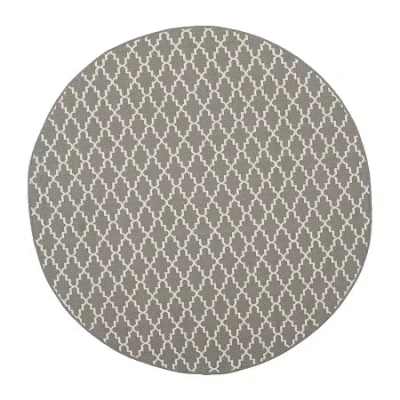 Safavieh Courtyard Collection Bora Geometric Indoor/outdoor Round Area Rug In Multi