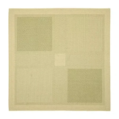 Safavieh Courtyard Collection Bronagh Geometric Indoor/outdoor Square Area Rug In Green