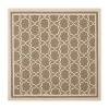 Safavieh Courtyard Collection Caymen Oriental Indoor/outdoor Square Area Rug In Brown