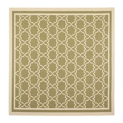 Safavieh Courtyard Collection Caymen Oriental Indoor/outdoor Square Area Rug In Multi