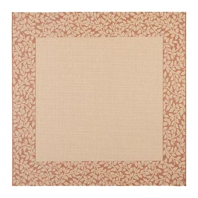Safavieh Courtyard Collection Chad Oriental Indoor/outdoor Square Area Rug In Red
