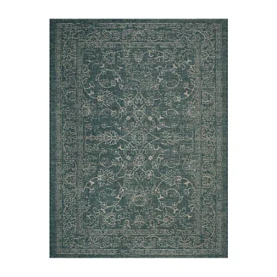 Safavieh Courtyard Collection Clarissa Oriental Indoor/outdoor Square Area Rug In Blue