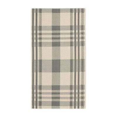 Safavieh Courtyard Collection Cori Plaid Indoor/outdoor Area Rug In Gray