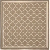 Safavieh Courtyard Collection Crispian Geometric Indoor/outdoor Square Area Rug In Brown