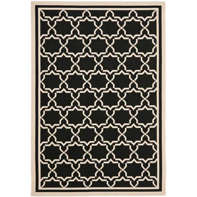 Safavieh Courtyard Collection Cy6916b 4'x5'7" Black Area Rug