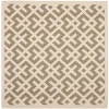 Safavieh Courtyard Collection Darrin Geometric Indoor/outdoor Square Area Rug In Brown