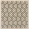 Safavieh Courtyard Collection Darrin Geometric Indoor/outdoor Square Area Rug In Gray
