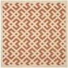 Safavieh Courtyard Collection Darrin Geometric Indoor/outdoor Square Area Rug In Red