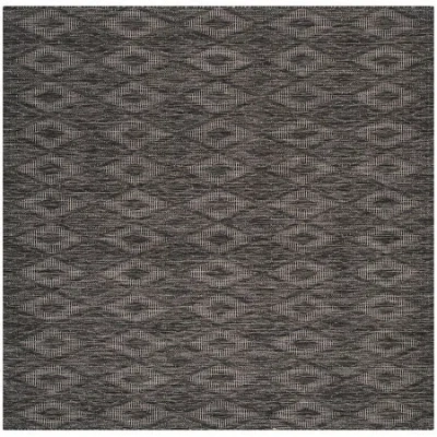 Safavieh Courtyard Collection Elisa Geometric Indoor/outdoor Square Area Rug In Black