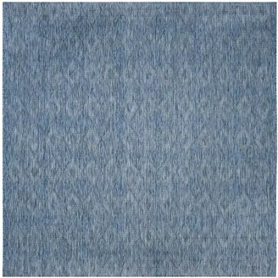 Safavieh Courtyard Collection Elisa Geometric Indoor/outdoor Square Area Rug In Blue