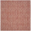 Safavieh Courtyard Collection Elisa Geometric Indoor/outdoor Square Area Rug In Red