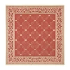 Safavieh Courtyard Collection Frona Oriental Indoor/outdoor Square Area Rug In Red