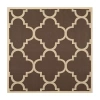 Safavieh Courtyard Collection Gina Geometric Indoor/outdoor Square Area Rug In Brown