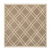 Safavieh Courtyard Collection Hannah Geometric Indoor/outdoor Square Area Rug In Brown