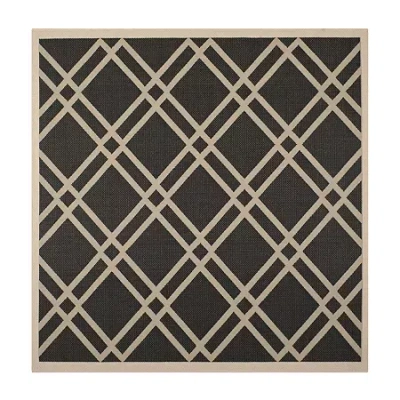 Safavieh Courtyard Collection Hannah Geometric Indoor/outdoor Square Area Rug In Multi