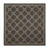 Safavieh Courtyard Collection Ian Geometric Indoor/outdoor Square Area Rug In Black