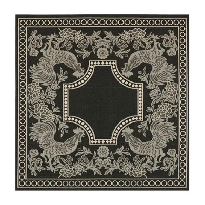 Safavieh Courtyard Collection Kestrel Oriental Indoor/outdoor Square Area Rug In Multi