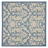 Safavieh Courtyard Collection Lyla Floral Indoor/outdoor Square Area Rug In Blue