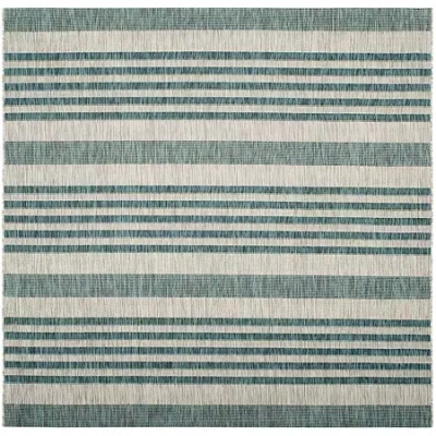 Safavieh Courtyard Collection Major Stripe Indoor/outdoor Square Area Rug In Multi