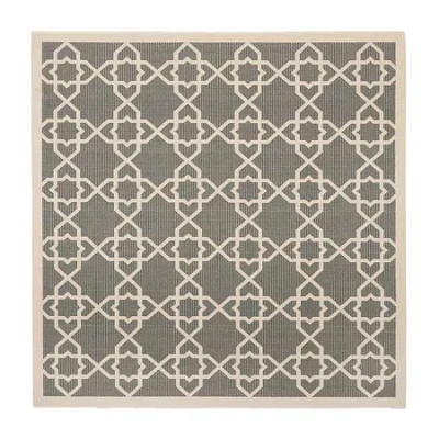 Safavieh Courtyard Collection Nicol Geometric Indoor/outdoor Square Area Rug In Multi