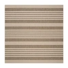 Safavieh Courtyard Collection Santos Stripe Indoor/outdoor Square Area Rug In Brown