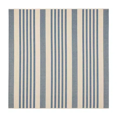 Safavieh Courtyard Collection Santos Stripe Indoor/outdoor Square Area Rug In Multi