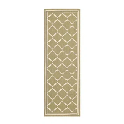 Safavieh Courtyard Collection Skin Geometric Indoor/outdoor Runner Rug In Multi
