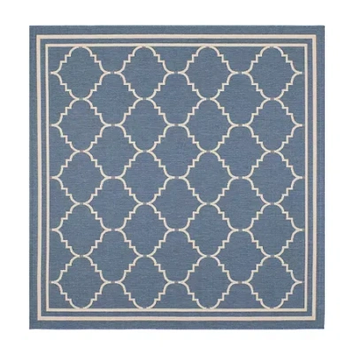 Safavieh Courtyard Collection Skin Geometric Indoor/outdoor Square Area Rug In Multi