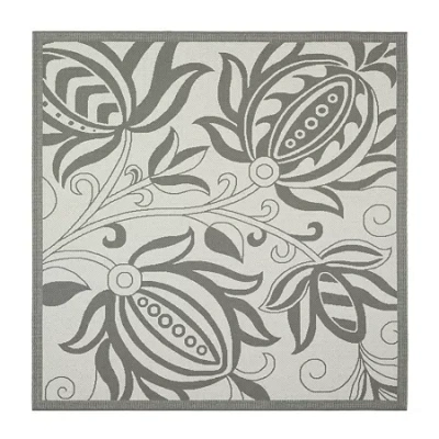 Safavieh Courtyard Collection Tarek Floral Indoor/outdoor Square Area Rug In Multi