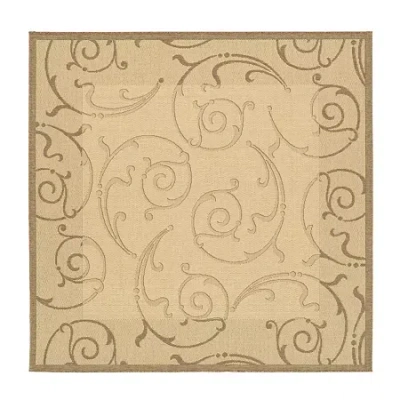 Safavieh Courtyard Collection Torvald Oriental Indoor/outdoor Square Area Rug In Brown