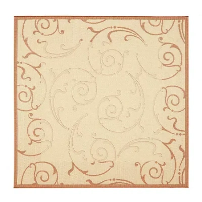 Safavieh Courtyard Collection Torvald Oriental Indoor/outdoor Square Area Rug In Red