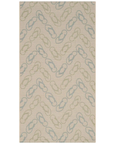 Safavieh Courtyard Polypropylene & Polyester Indoor/outdoor Rug In Beige