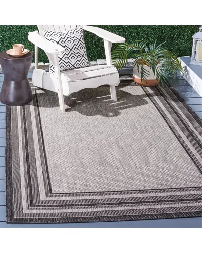 Safavieh Courtyard Sandshadow Power-loomed Indoor/outdoor Rug In Brown