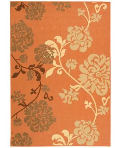 Safavieh Courtyard Terra Natural Brown Area Rug Collection In Orange