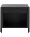 Safavieh Couture Abbiava 1 Drawer Wood Nightstand In Black