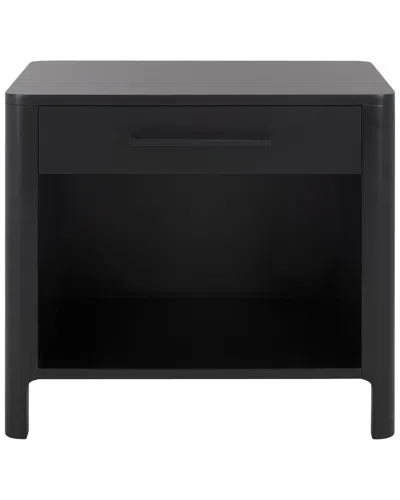 Safavieh Couture Abbiava 1 Drawer Wood Nightstand In Black