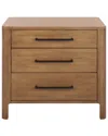 Safavieh Couture Abbiava 3 Drawer Wood Nightstand In Brown