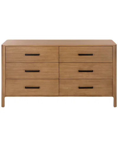 Safavieh Couture Abbiava 6 Drawer Wood Dresser In Brown