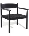 Safavieh Couture Adalee Danish Rope Accent Chair In Black