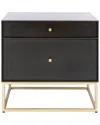 Safavieh Couture Adelyn 2 Drawer Nightstand In Black