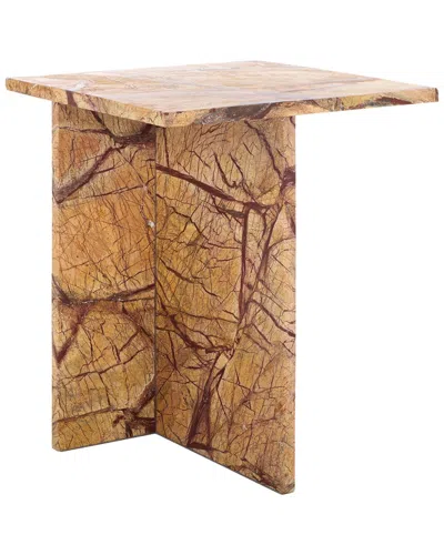 SAFAVIEH COUTURE SAFAVIEH COUTURE ADRIANO 2-LEG MARBLE ACCENT TABLE