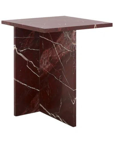 SAFAVIEH COUTURE SAFAVIEH COUTURE ADRIANO 2-LEG MARBLE ACCENT TABLE