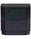 Safavieh Couture Aerilyn Curved Front 2 Drawer Nightstand In Black