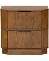 Safavieh Couture Aerilyn Curved Front 2 Drawer Nightstand In Brown