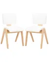 Safavieh Couture Alisyn Set Of 2 Wood Dining Chairs In Brown