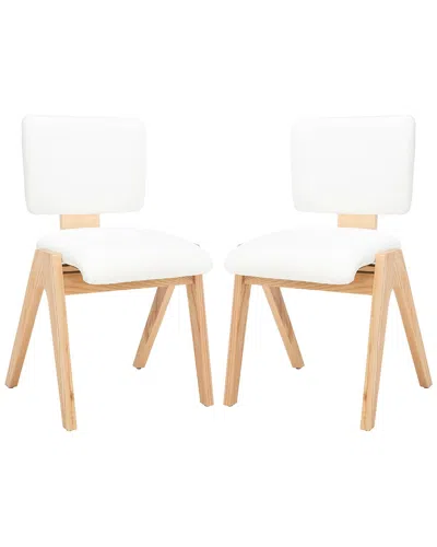 Safavieh Couture Alisyn Set Of 2 Wood Dining Chairs In Brown