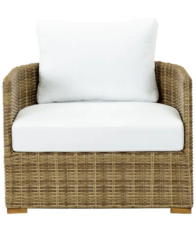 Safavieh Couture Anguilla Wicker Patio Chair In Brown