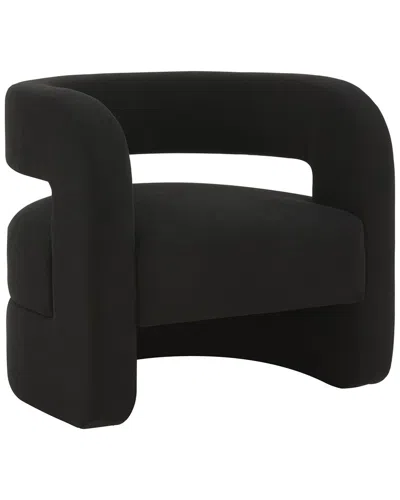 Safavieh Couture Anissa Barrel Back Black Accent Chair